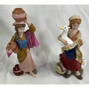 Thomas Kinkade's Nativity  Bountiful Water Bearer Humble Peasant Maiden Pieces